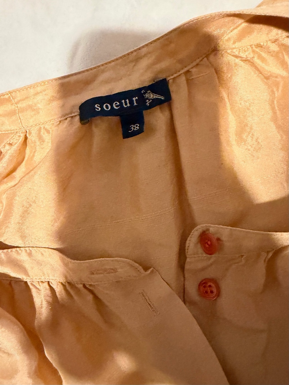 soeur Silk Cap-Sleeve Blouse - Picture 6 of 9